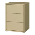 Alice Springs Bedside Cabinet with 3 Drawers Push-to-Open in Butter Yellow - image 3