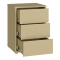 Alice Springs Bedside Cabinet with 3 Drawers Push-to-Open in Butter Yellow - image 4