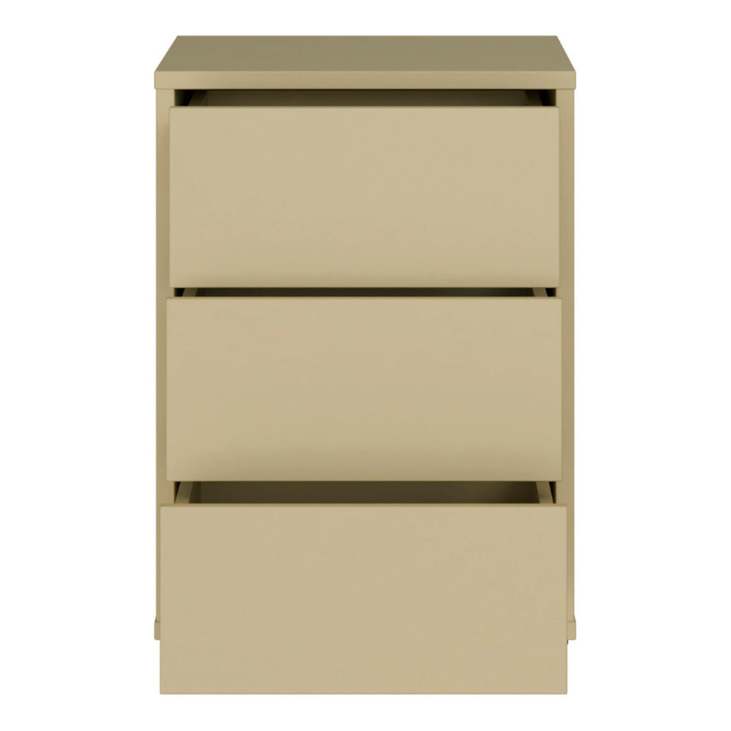 Alice Springs Bedside Cabinet with 3 Drawers Push-to-Open in Butter Yellow - image 5