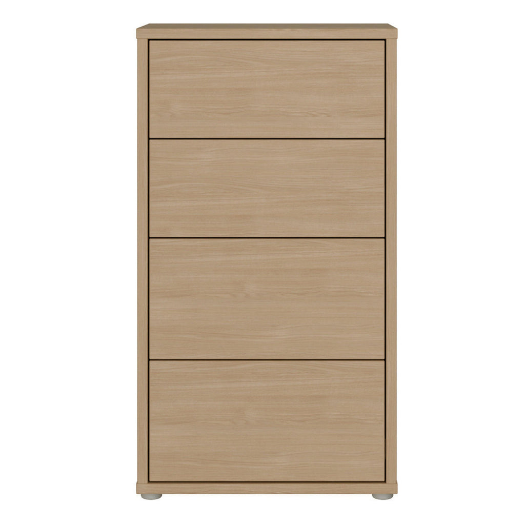 Alice Springs Tall 4 Drawer Chest with Push-to-Open Drawers in Elegancia Oak - image 2