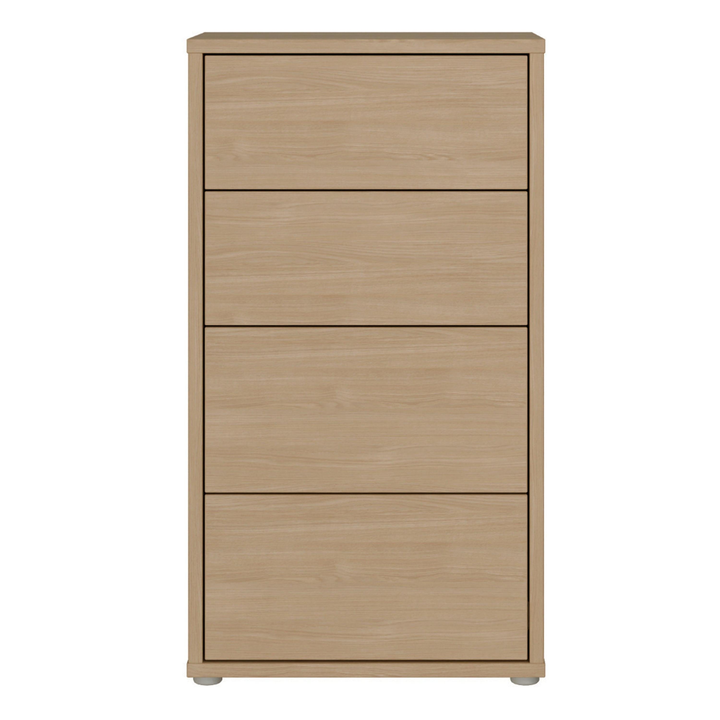 Alice Springs Tall 4 Drawer Chest with Push-to-Open Drawers in Elegancia Oak - image 2