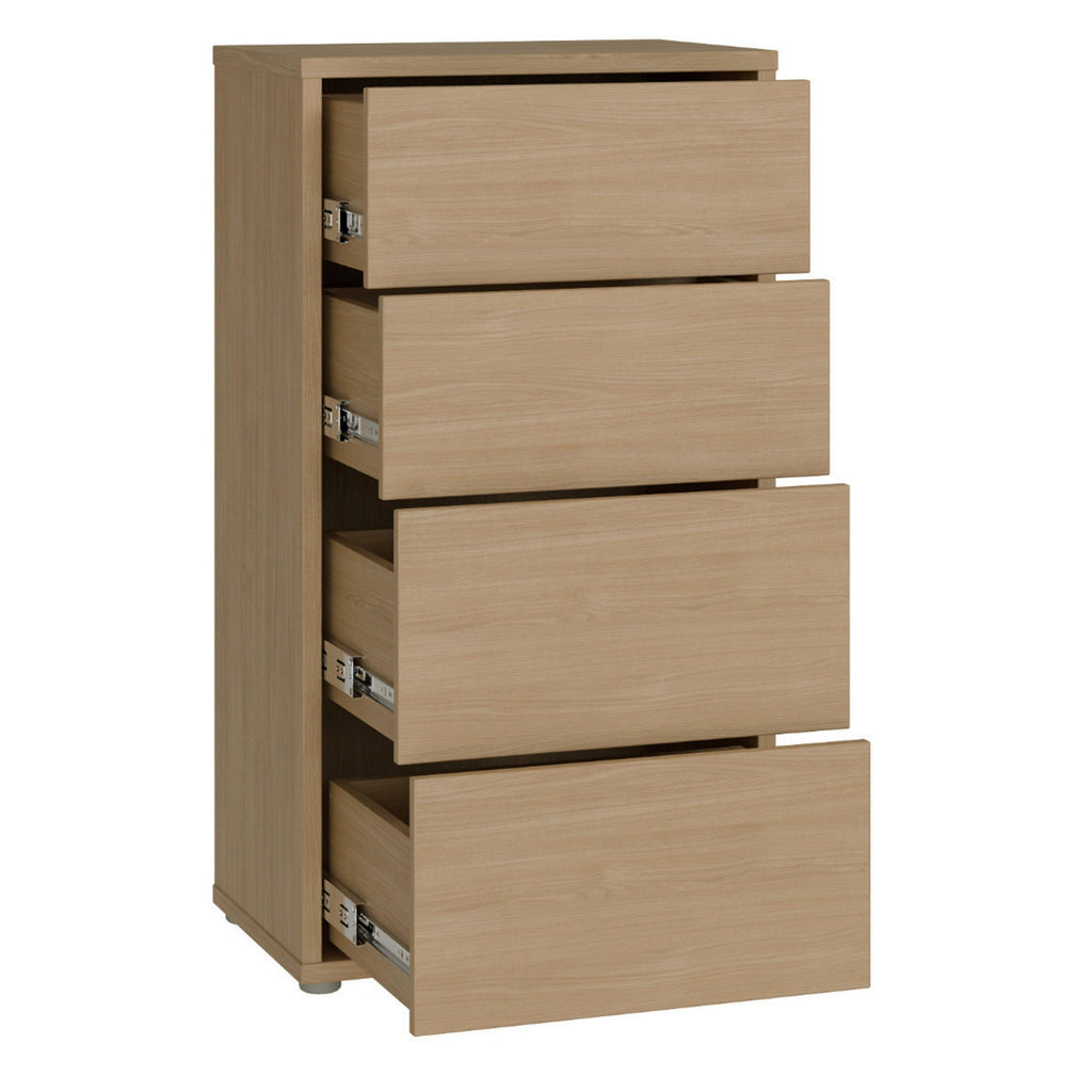 Alice Springs Tall 4 Drawer Chest with Push-to-Open Drawers in Elegancia Oak - image 4