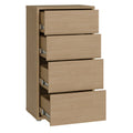 Alice Springs Tall 4 Drawer Chest with Push-to-Open Drawers in Elegancia Oak - image 4
