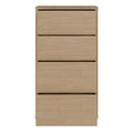 Alice Springs Tall 4 Drawer Chest with Push-to-Open Drawers in Elegancia Oak - image 5