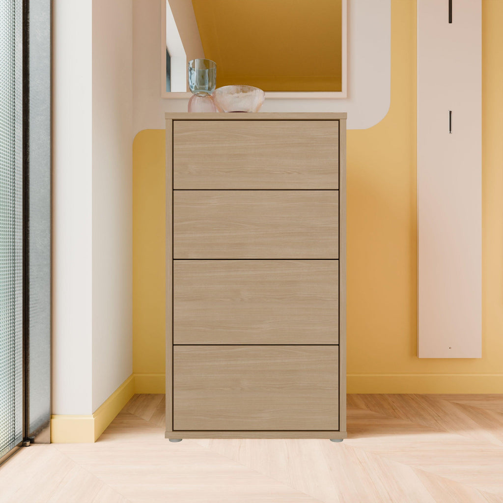 Alice Springs Tall 4 Drawer Chest with Push-to-Open Drawers in Elegancia Oak - image 6