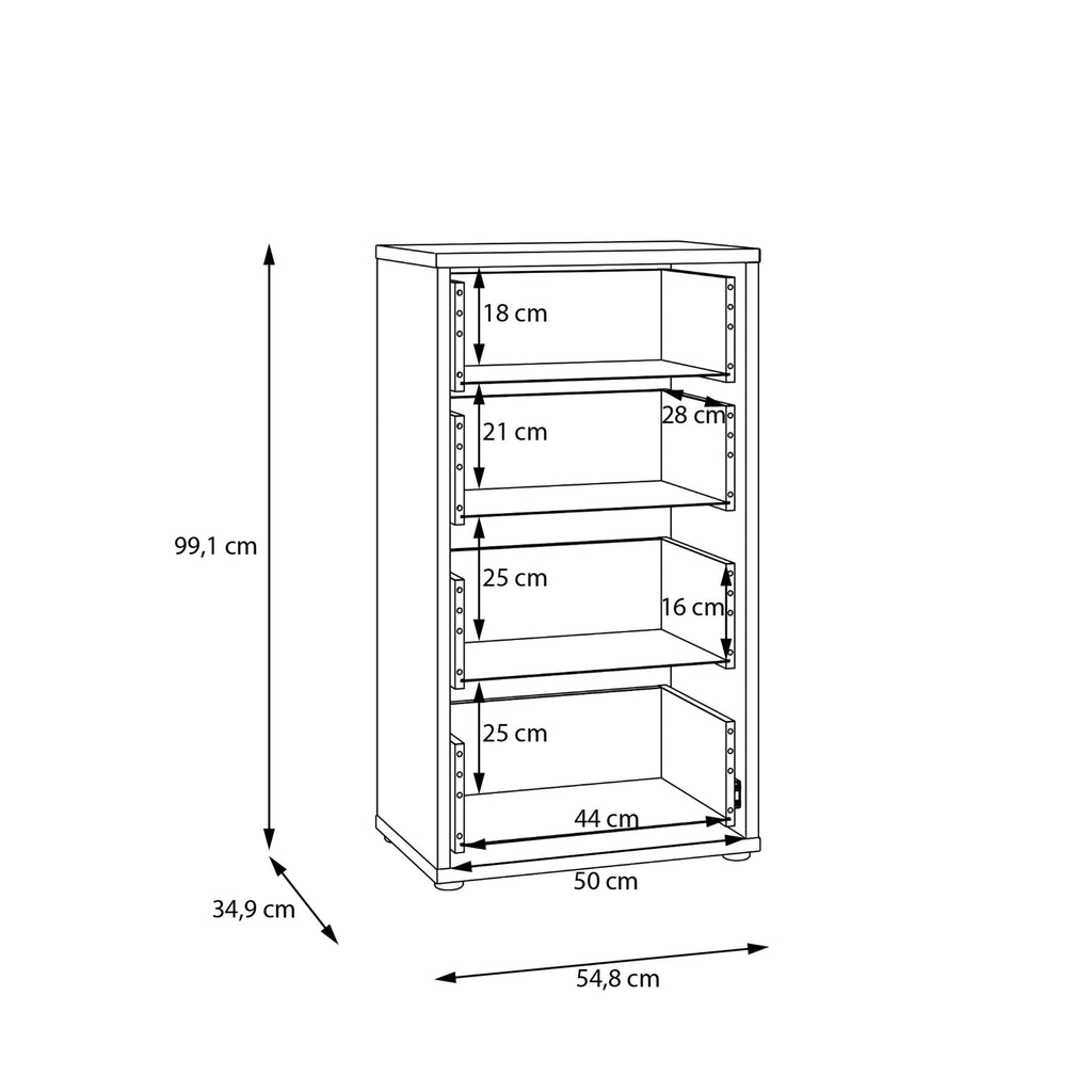Alice Springs Tall 4 Drawer Chest with Push-to-Open Drawers in Elegancia Oak - image 9