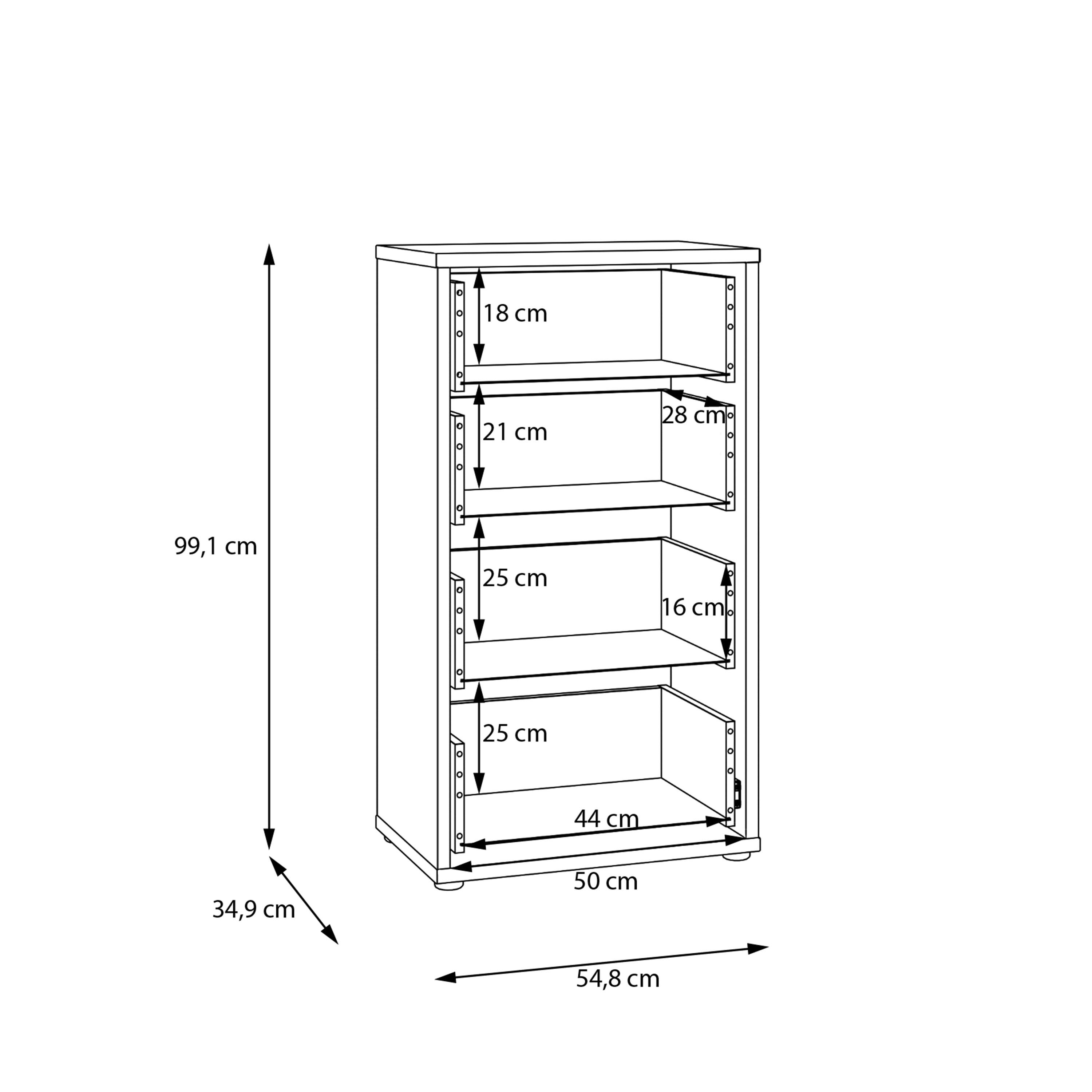 Alice Springs Tall 4 Drawer Chest with Push-to-Open Drawers in Elegancia Oak - image 9