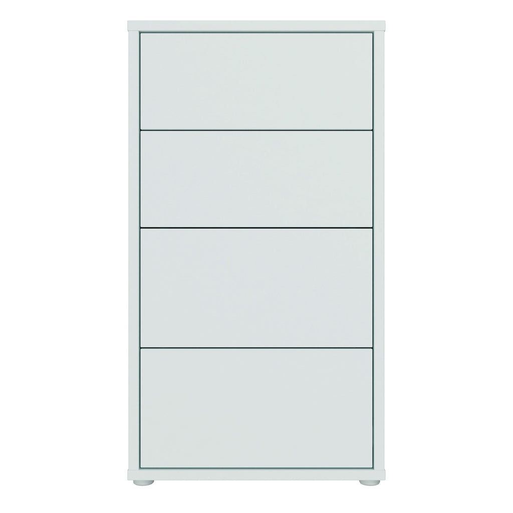 Alice Springs Tall 4 Drawer Chest with Push-to-Open Drawers in Light Grey - image 2
