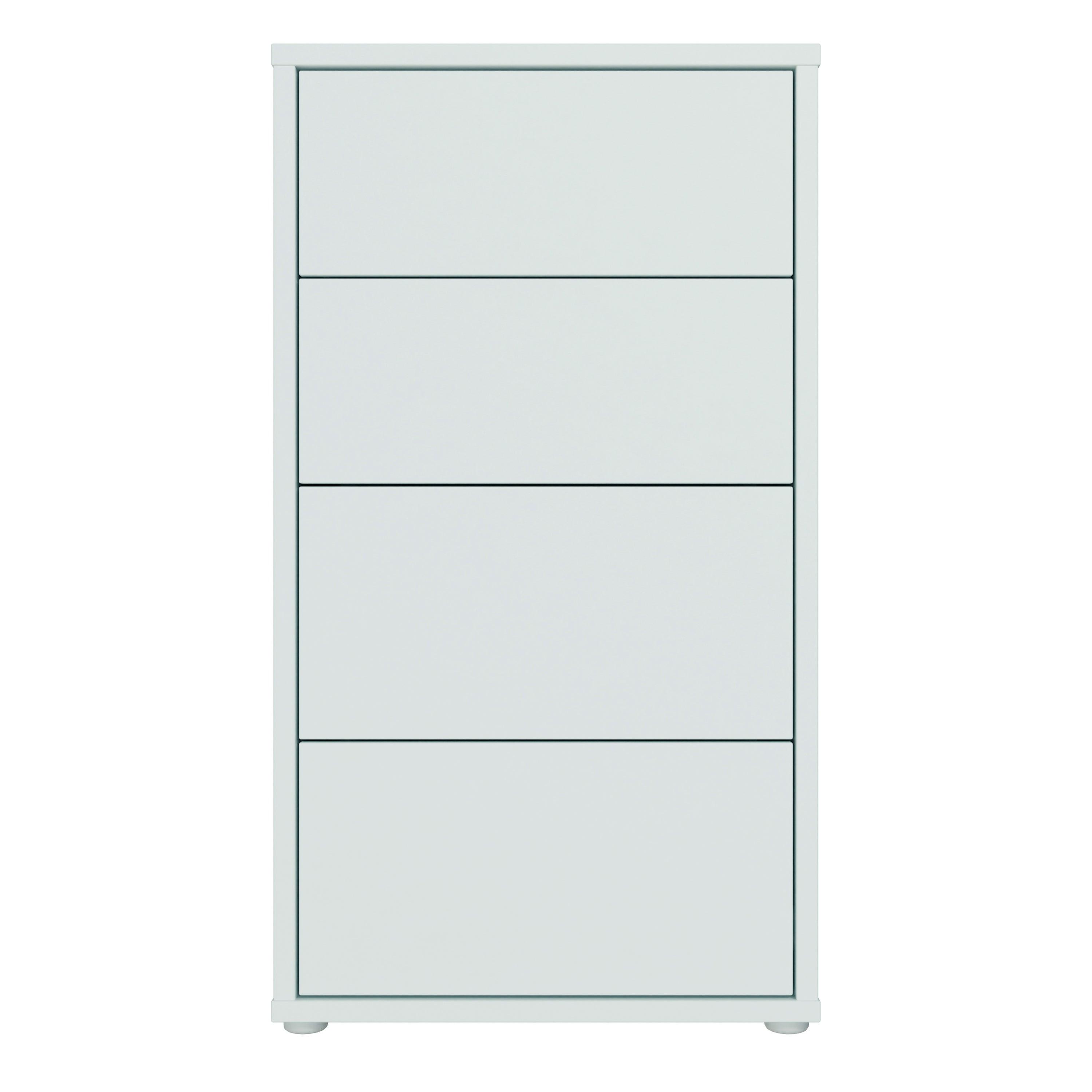 Alice Springs Tall 4 Drawer Chest with Push-to-Open Drawers in Light Grey - image 2
