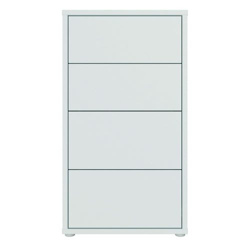 Alice Springs Tall 4 Drawer Chest with Push-to-Open Drawers in Light Grey - image 2