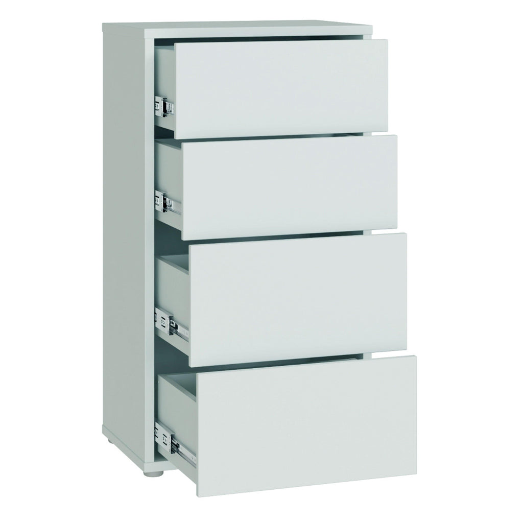 Alice Springs Tall 4 Drawer Chest with Push-to-Open Drawers in Light Grey - image 4