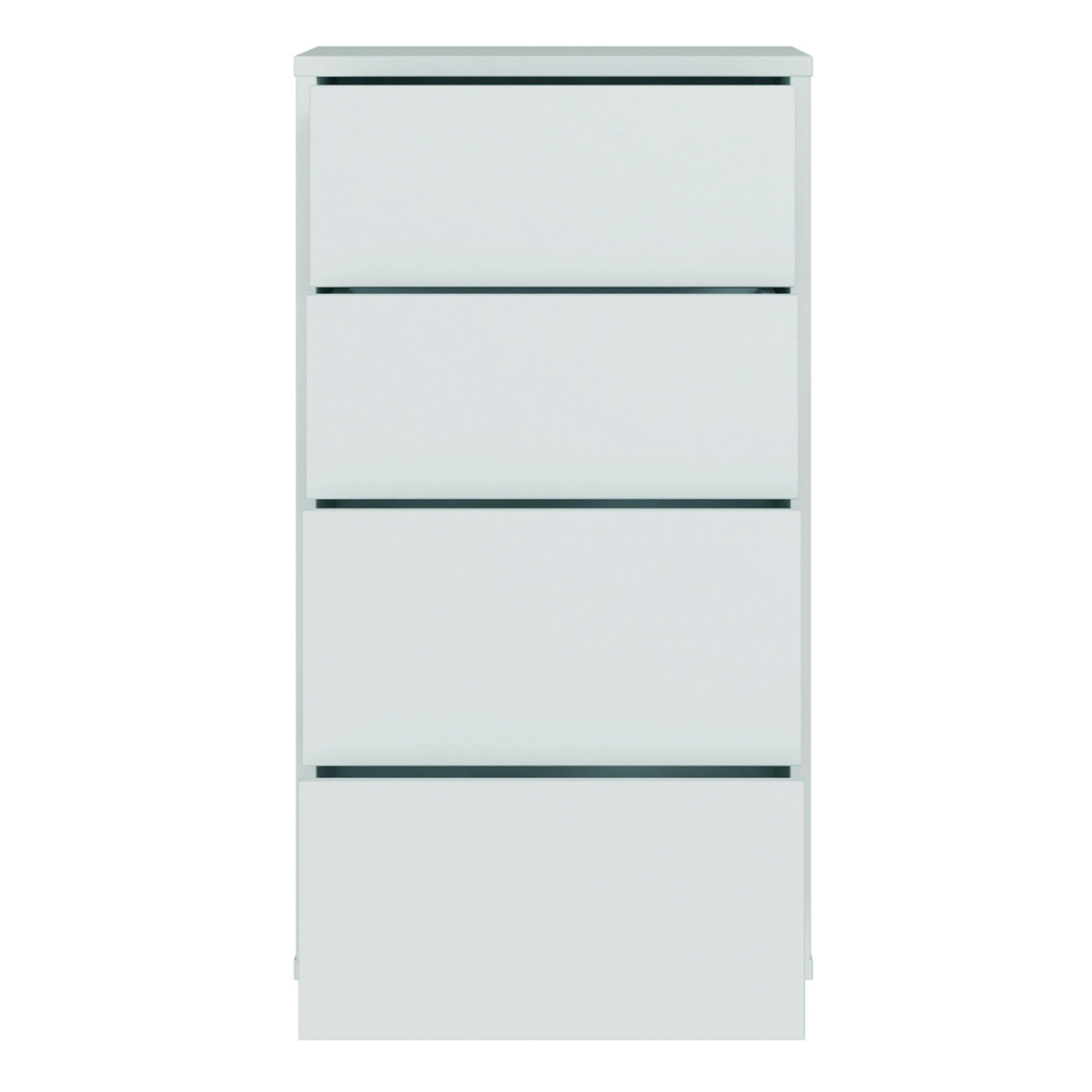 Alice Springs Tall 4 Drawer Chest with Push-to-Open Drawers in Light Grey - image 5