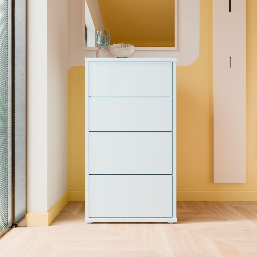 Alice Springs Tall 4 Drawer Chest with Push-to-Open Drawers in Light Grey - image 6