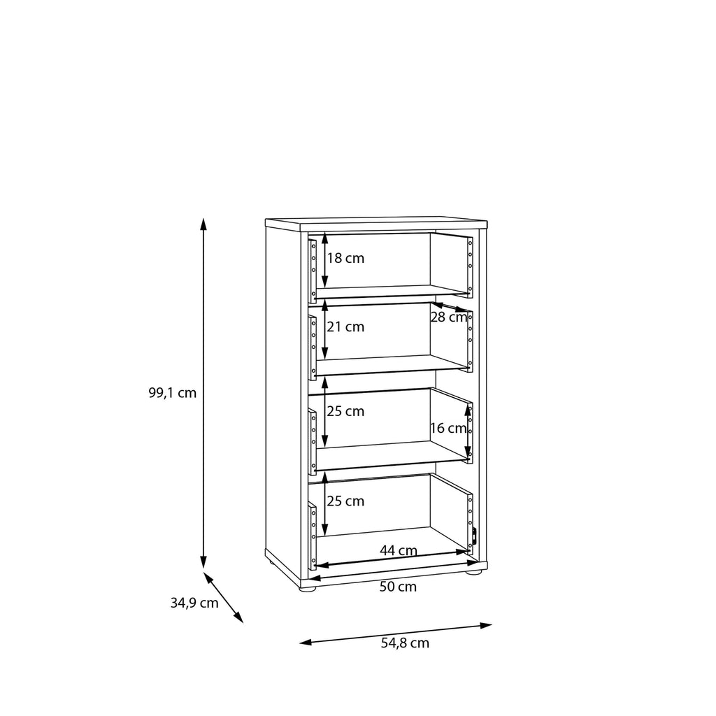 Alice Springs Tall 4 Drawer Chest with Push-to-Open Drawers in Light Grey - image 9
