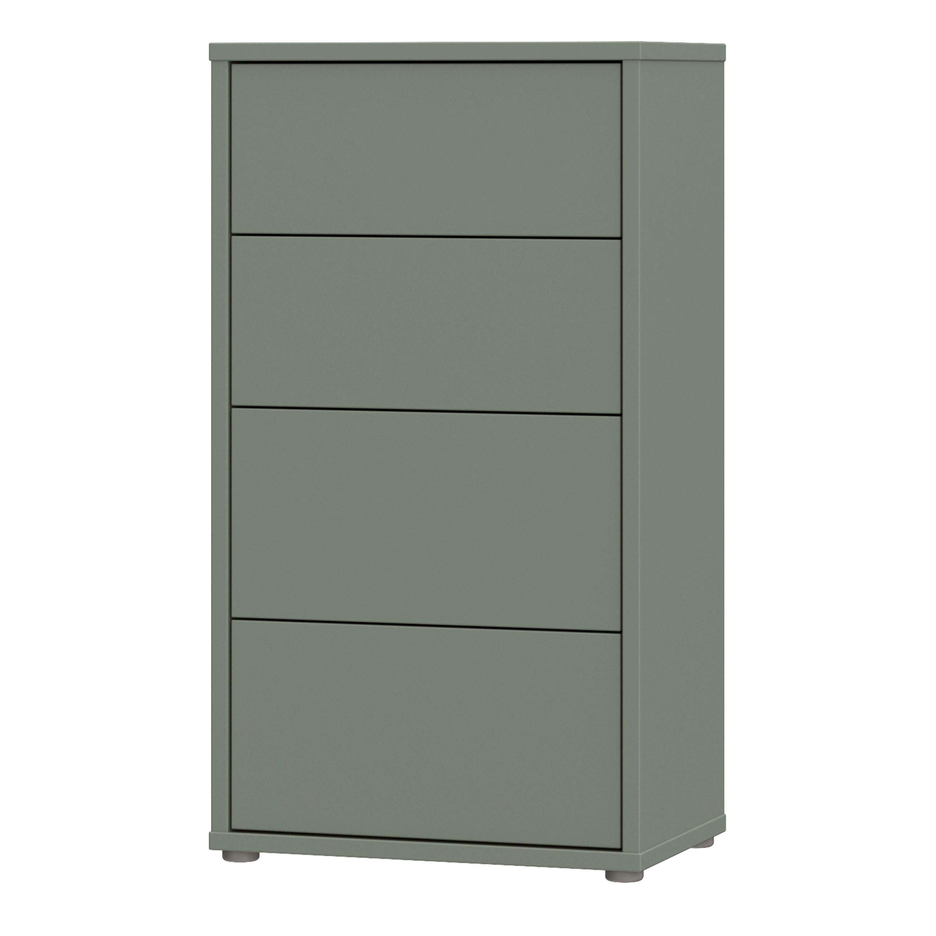 Alice Springs Tall 4 Drawer Chest with Push-to-Open Drawers in Sage Green - image 3