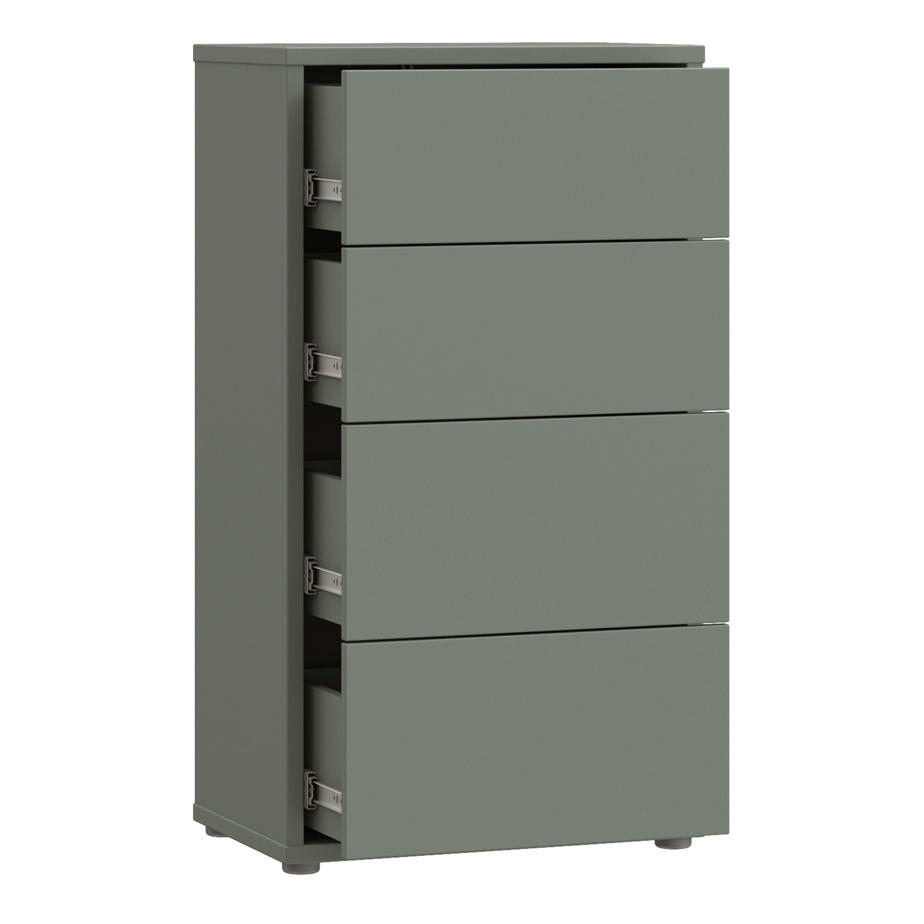 Alice Springs Tall 4 Drawer Chest with Push-to-Open Drawers in Sage Green - image 4