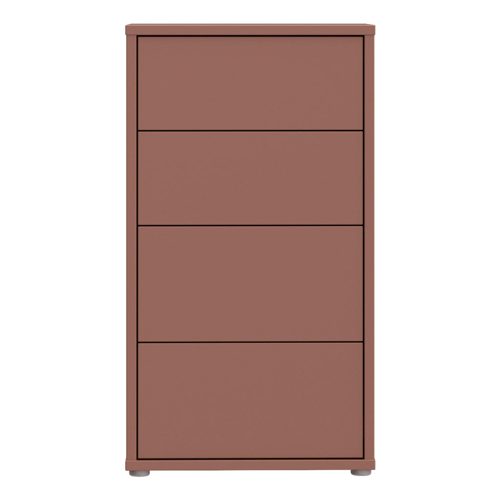 Alice Springs Tall 4 Drawer Chest with Push-to-Open Drawers in Terracotta - image 2