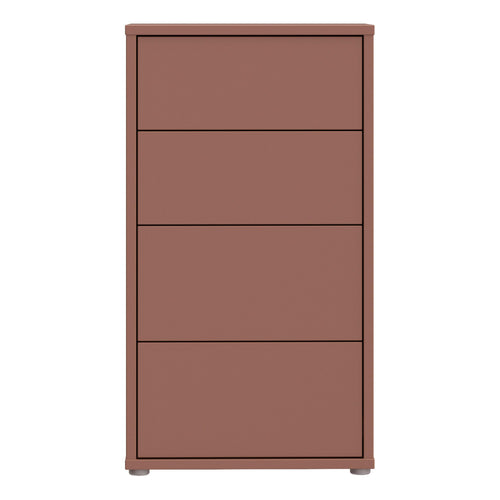 Alice Springs Tall 4 Drawer Chest with Push-to-Open Drawers in Terracotta - image 2