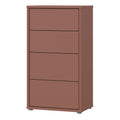 Alice Springs Tall 4 Drawer Chest with Push-to-Open Drawers in Terracotta - image 3