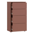 Alice Springs Tall 4 Drawer Chest with Push-to-Open Drawers in Terracotta - image 4