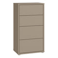 Alice Springs Tall 4 Drawer Chest with Push-to-Open Drawers in Taupe