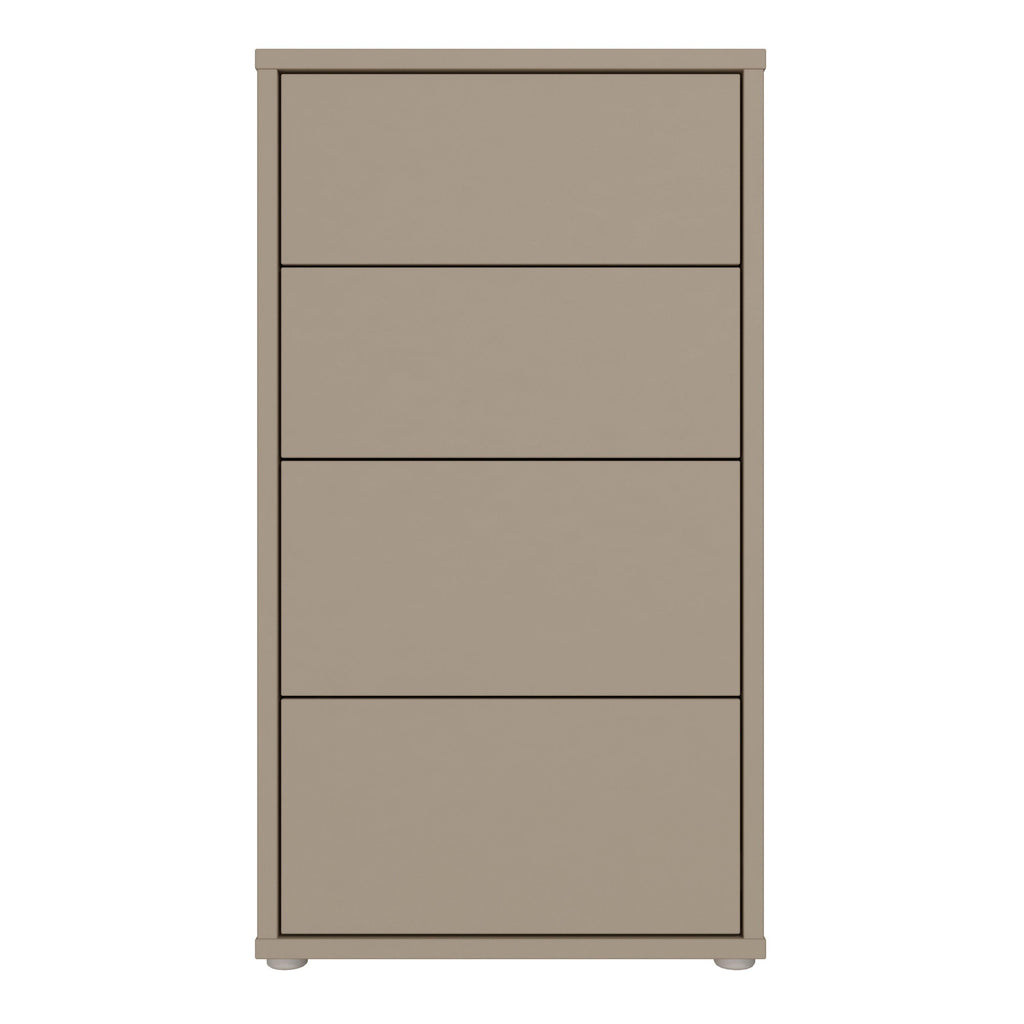 Alice Springs Tall 4 Drawer Chest with Push-to-Open Drawers in Taupe - image 2