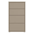 Alice Springs Tall 4 Drawer Chest with Push-to-Open Drawers in Taupe - image 2