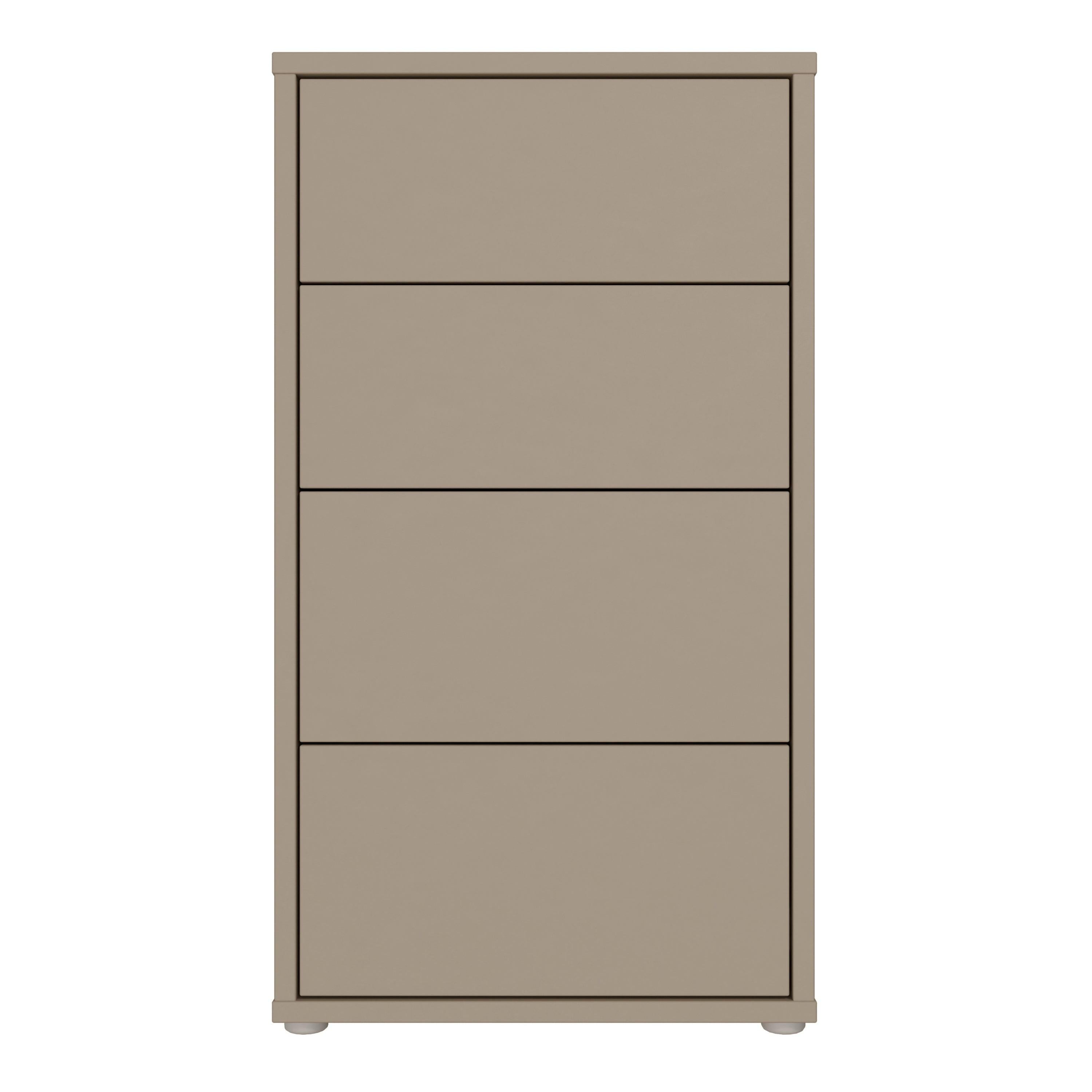 Alice Springs Tall 4 Drawer Chest with Push-to-Open Drawers in Taupe - image 2