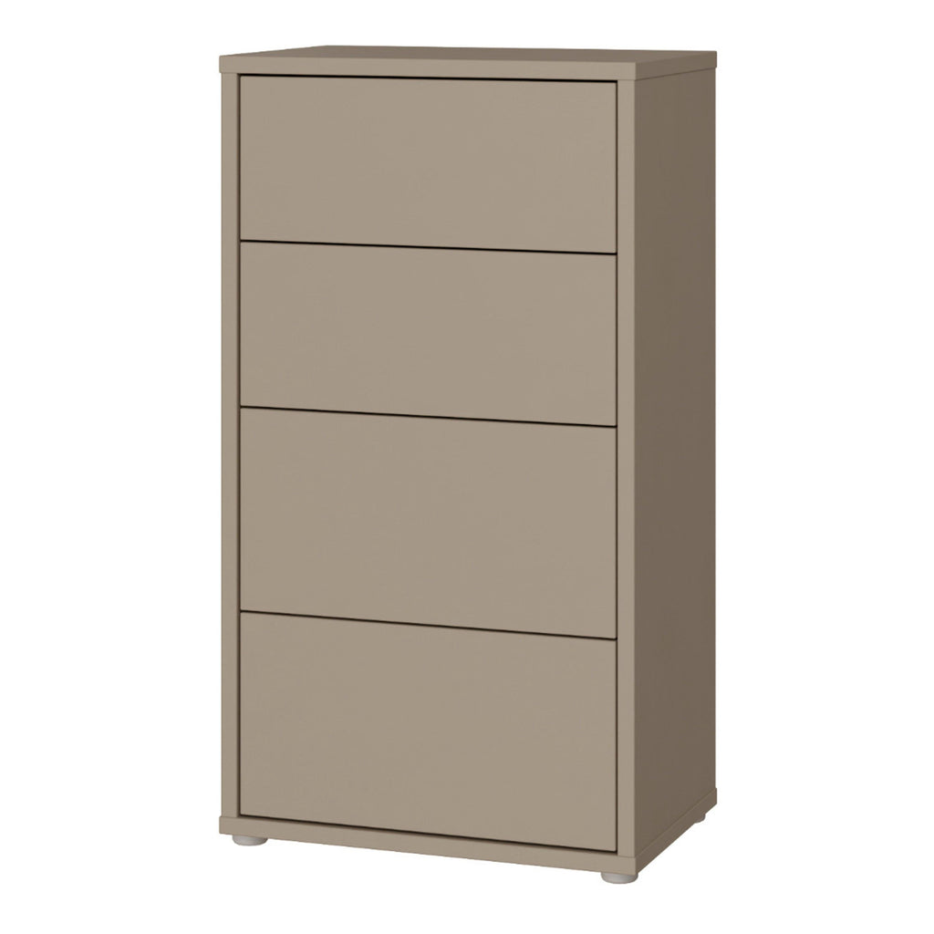 Alice Springs Tall 4 Drawer Chest with Push-to-Open Drawers in Taupe - image 3