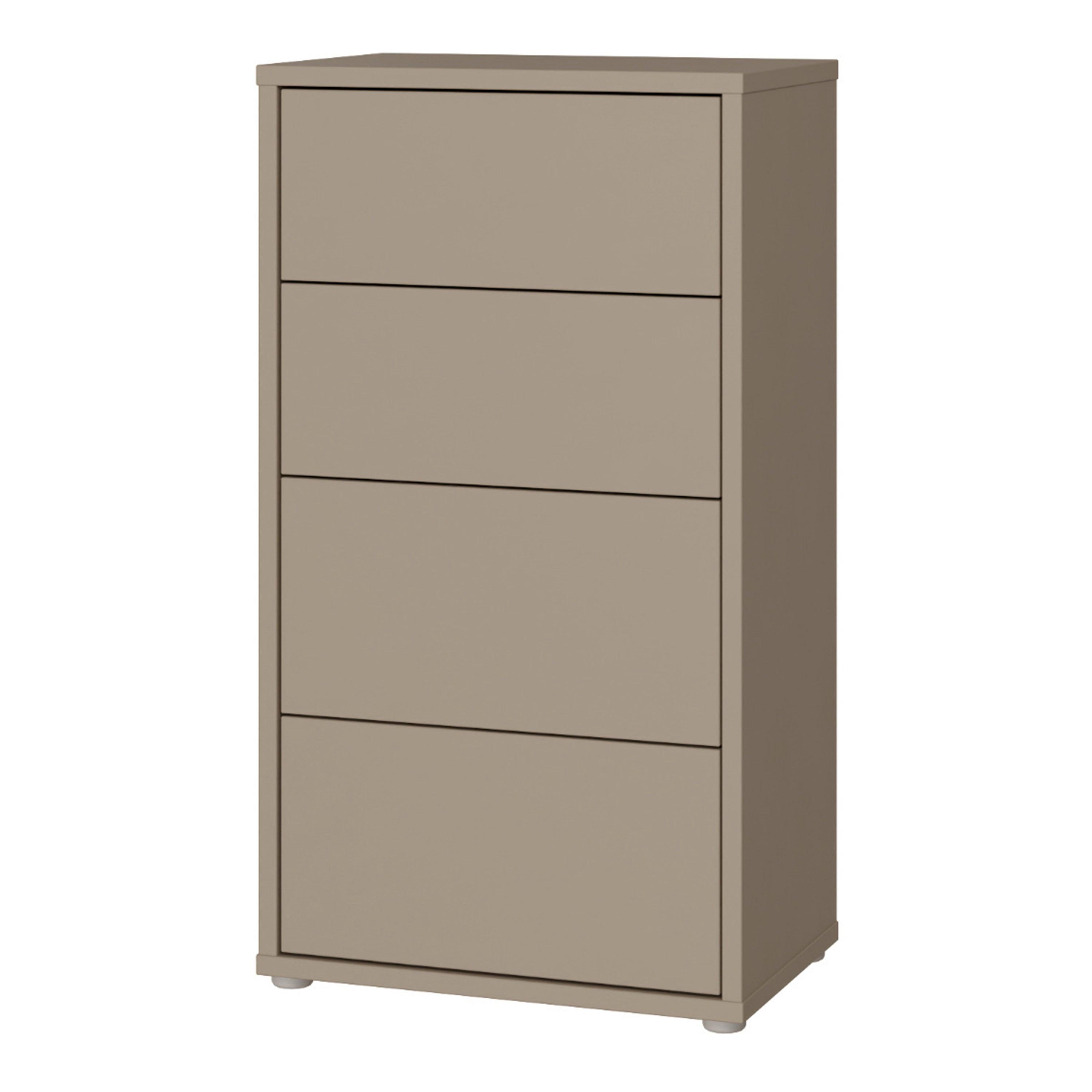 Alice Springs Tall 4 Drawer Chest with Push-to-Open Drawers in Taupe - image 3