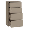 Alice Springs Tall 4 Drawer Chest with Push-to-Open Drawers in Taupe - image 4
