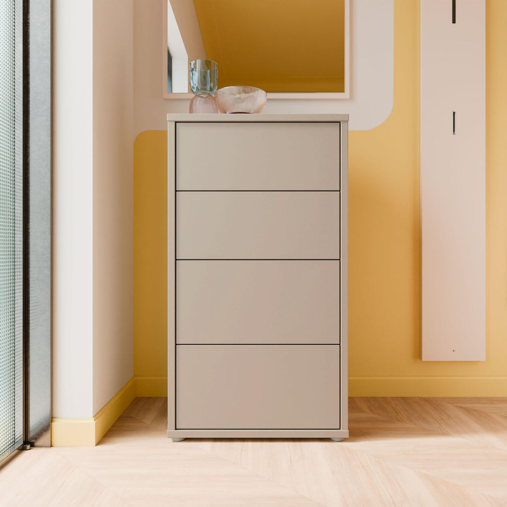 Alice Springs Tall 4 Drawer Chest with Push-to-Open Drawers in Taupe - image 6