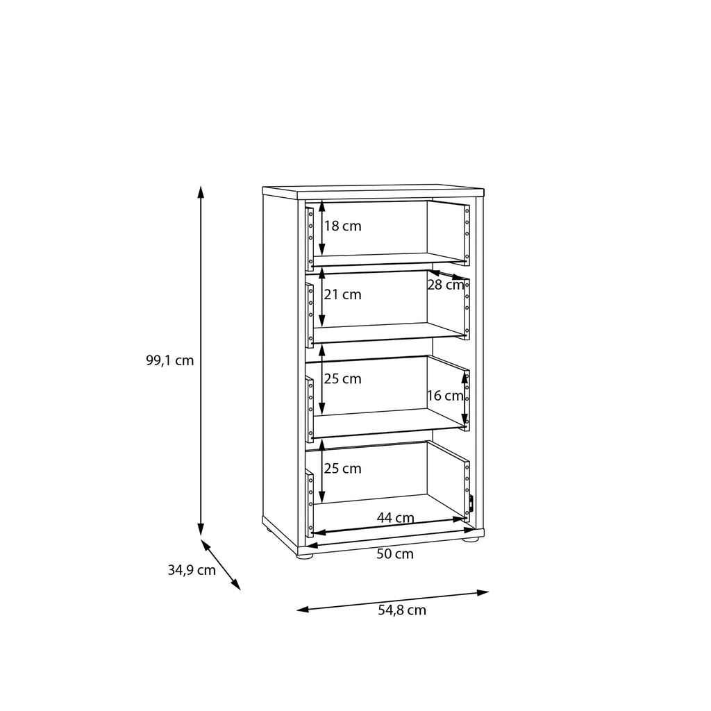Alice Springs Tall 4 Drawer Chest with Push-to-Open Drawers in Taupe - image 9