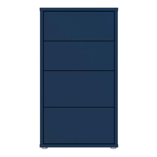 Alice Springs Tall 4 Drawer Chest with Push-to-Open Drawers in Night Blue - image 2