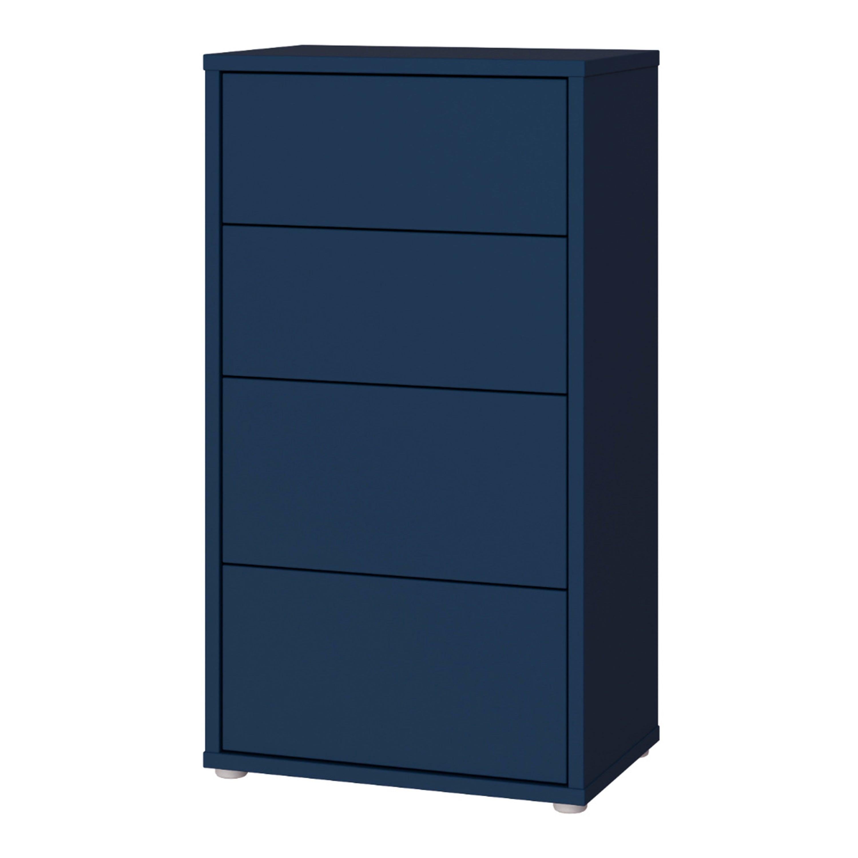 Alice Springs Tall 4 Drawer Chest with Push-to-Open Drawers in Night Blue - image 3