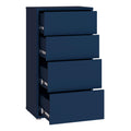 Alice Springs Tall 4 Drawer Chest with Push-to-Open Drawers in Night Blue - image 4