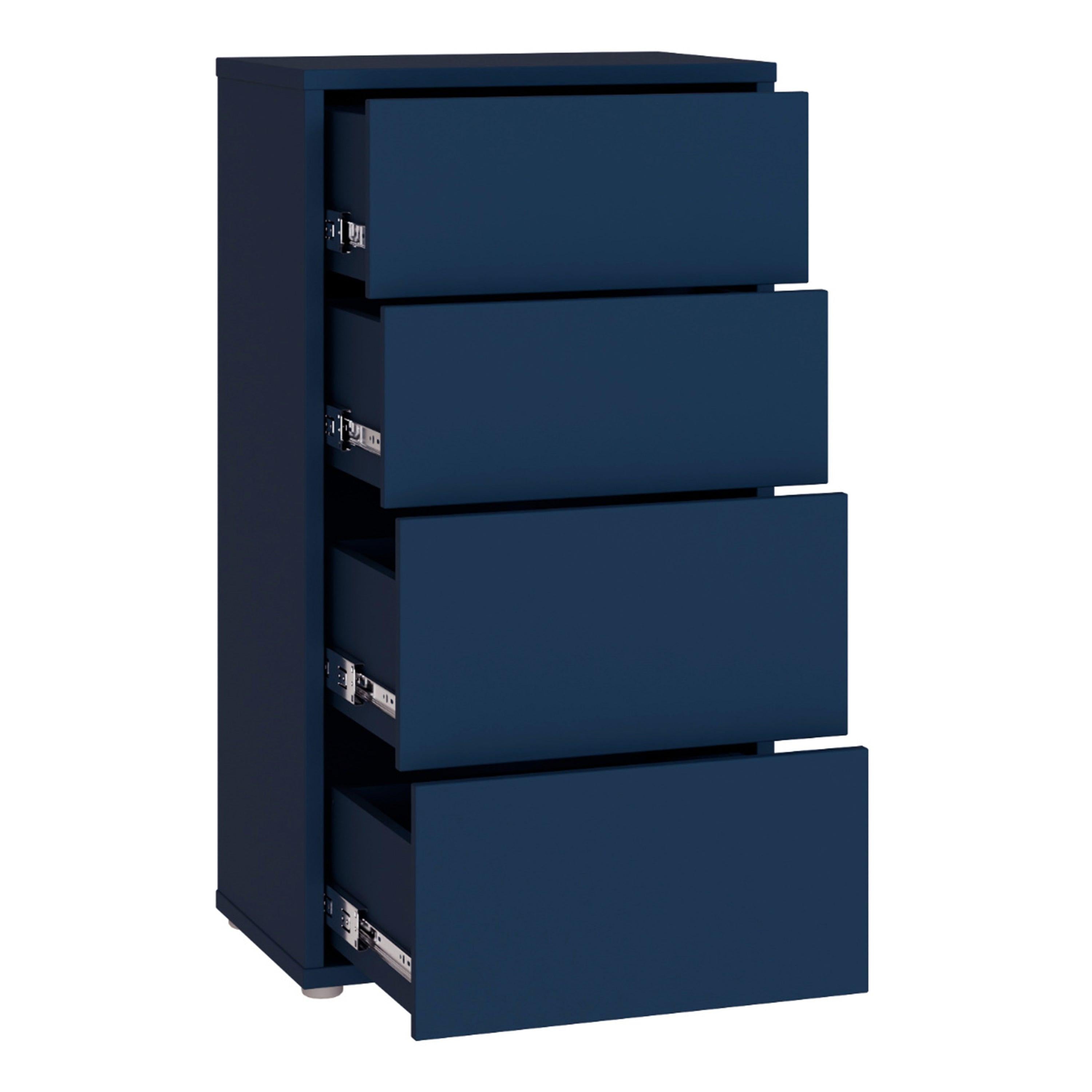 Alice Springs Tall 4 Drawer Chest with Push-to-Open Drawers in Night Blue - image 4