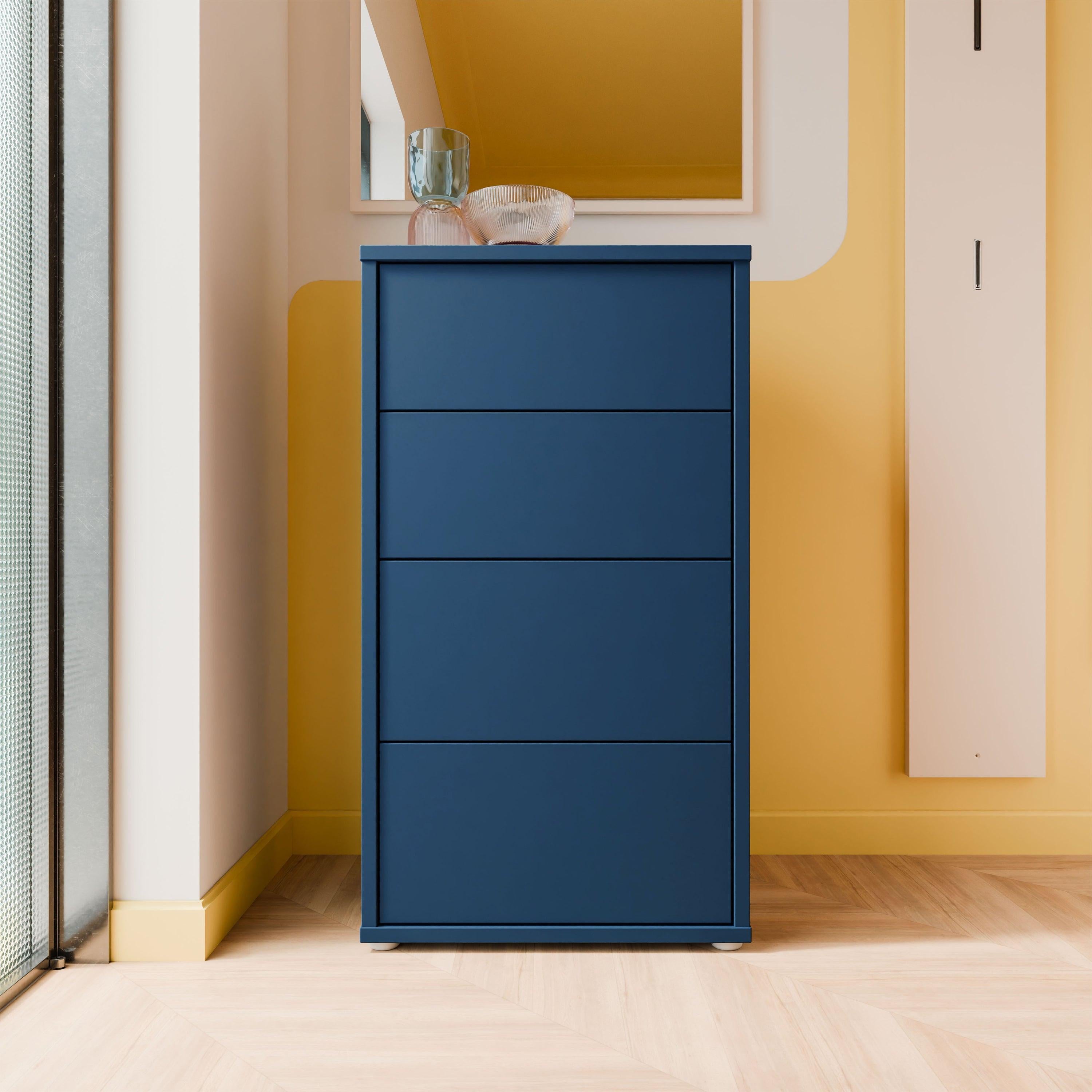 Alice Springs Tall 4 Drawer Chest with Push-to-Open Drawers in Night Blue - image 6