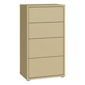 Alice Springs Tall 4 Drawer Chest with Push-to-Open Drawers in Butter Yellow