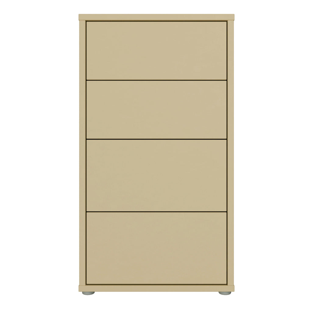 Alice Springs Tall 4 Drawer Chest with Push-to-Open Drawers in Butter Yellow - image 2