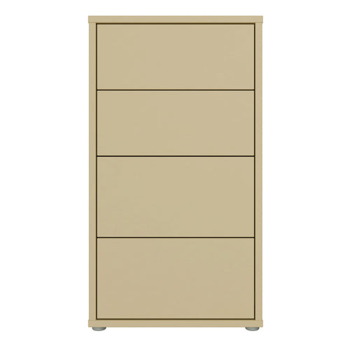 Alice Springs Tall 4 Drawer Chest with Push-to-Open Drawers in Butter Yellow - image 2