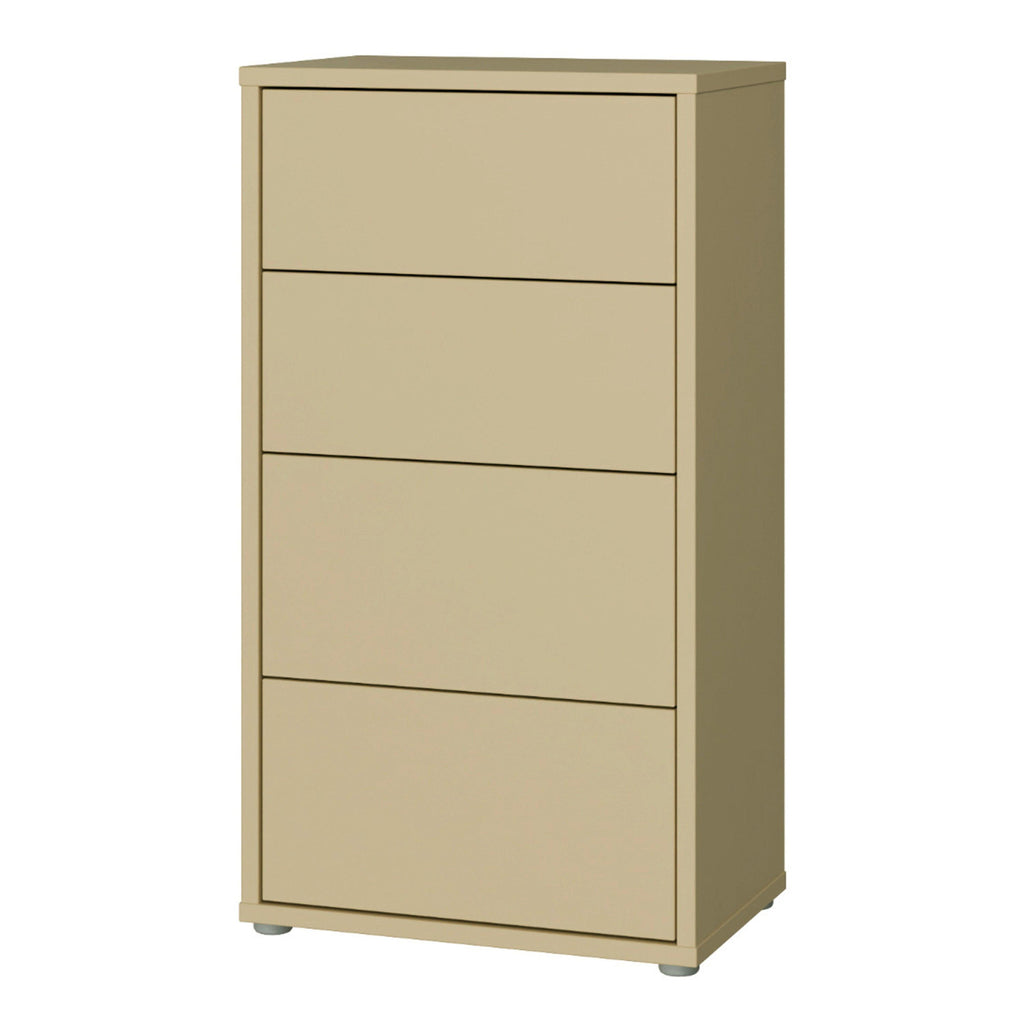 Alice Springs Tall 4 Drawer Chest with Push-to-Open Drawers in Butter Yellow - image 3