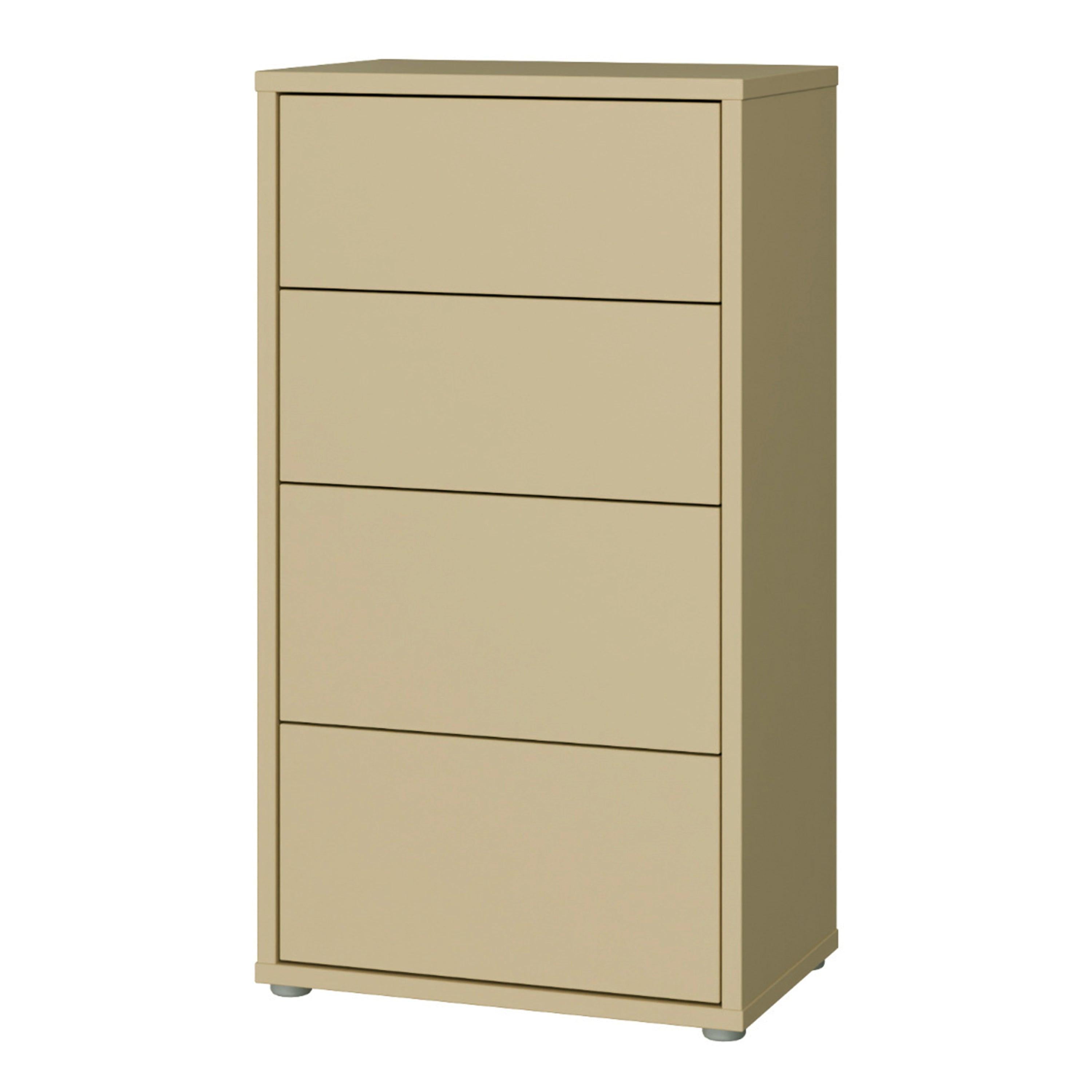 Alice Springs Tall 4 Drawer Chest with Push-to-Open Drawers in Butter Yellow - image 3