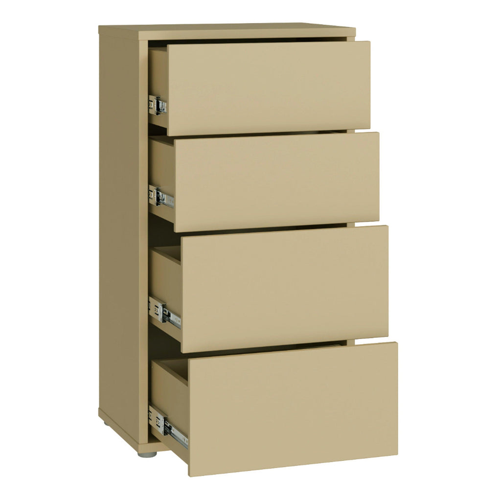 Alice Springs Tall 4 Drawer Chest with Push-to-Open Drawers in Butter Yellow - image 4