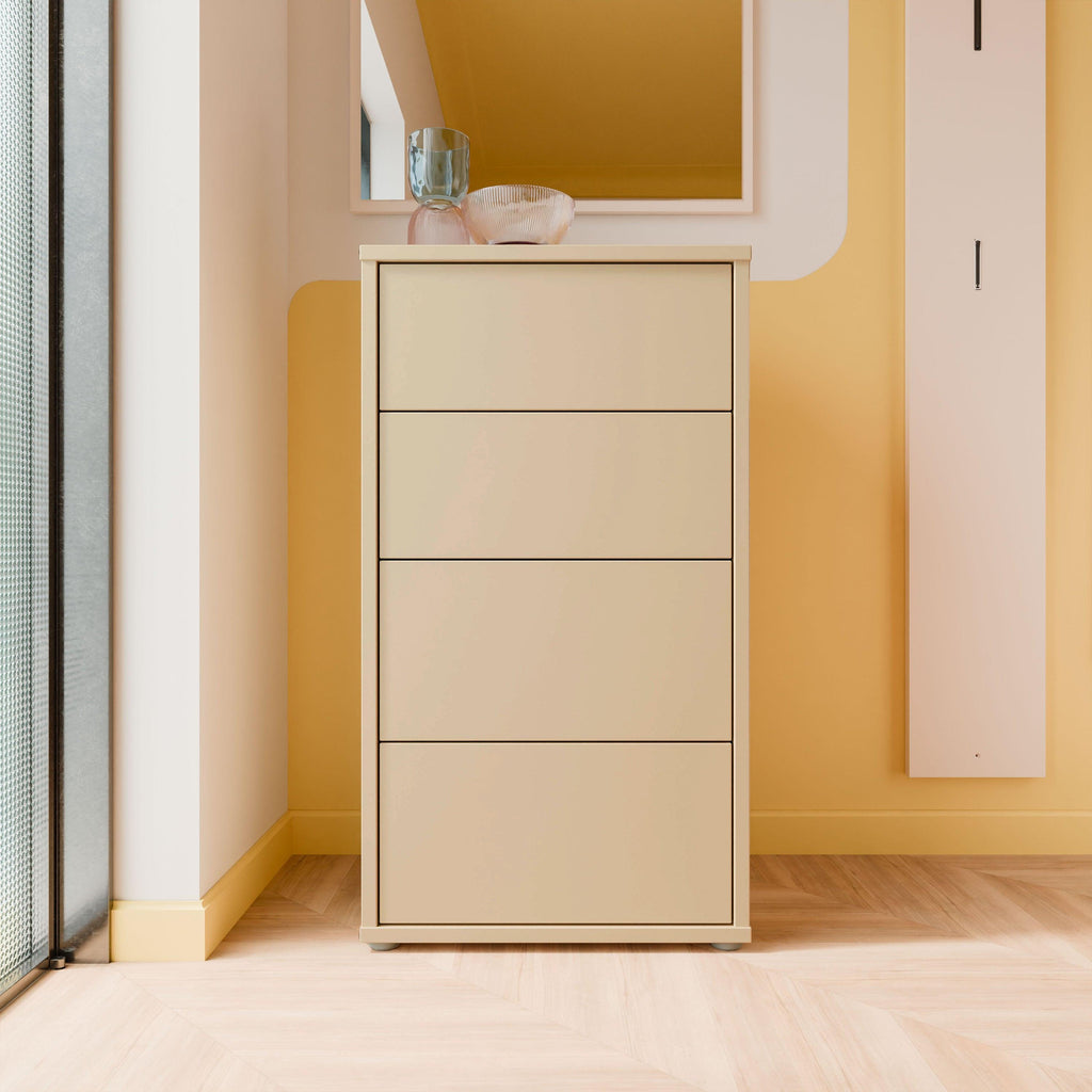 Alice Springs Tall 4 Drawer Chest with Push-to-Open Drawers in Butter Yellow - image 6