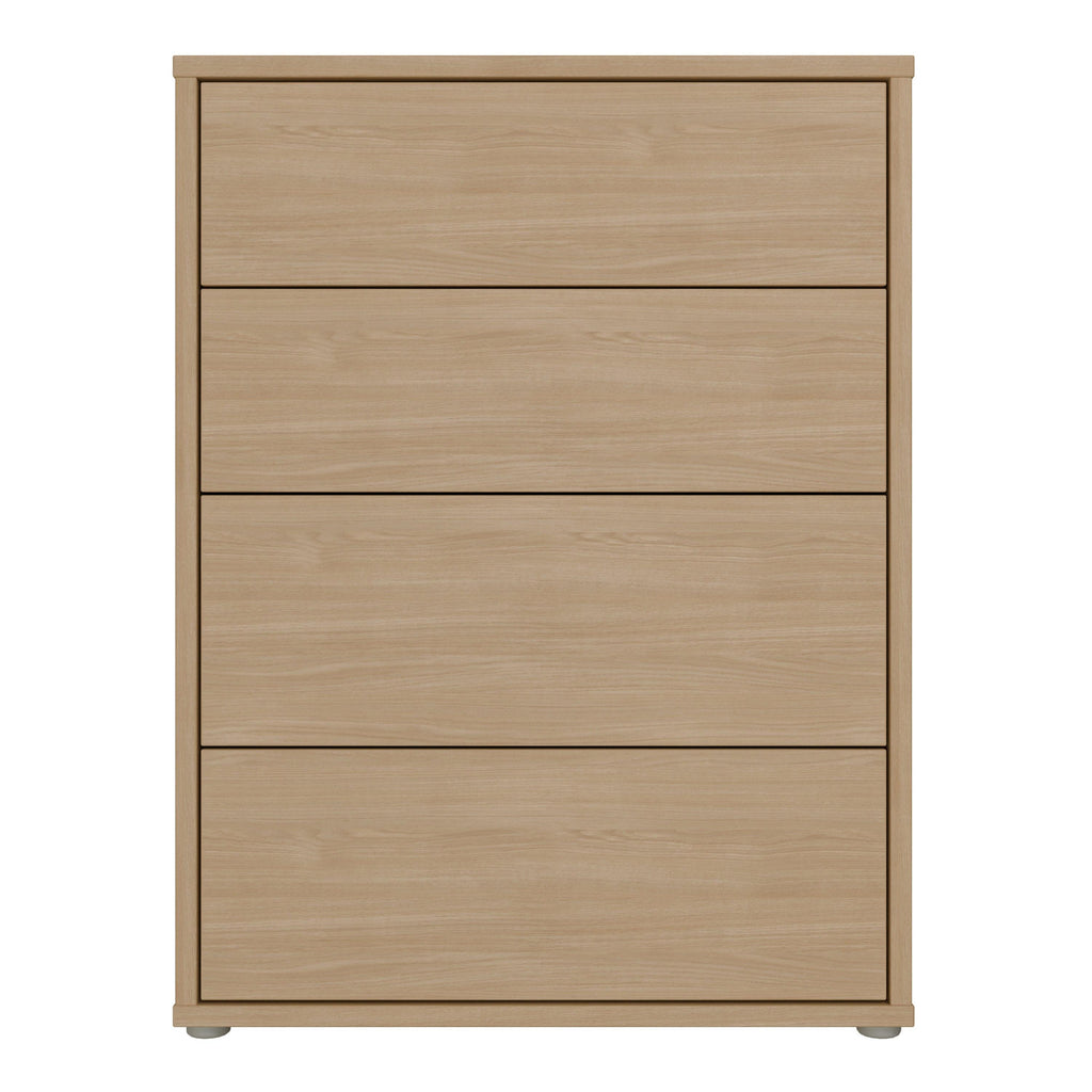Alice Springs 4 Drawer Chest with Push-to-Open Drawers in Elegancia Oak and White - image 2