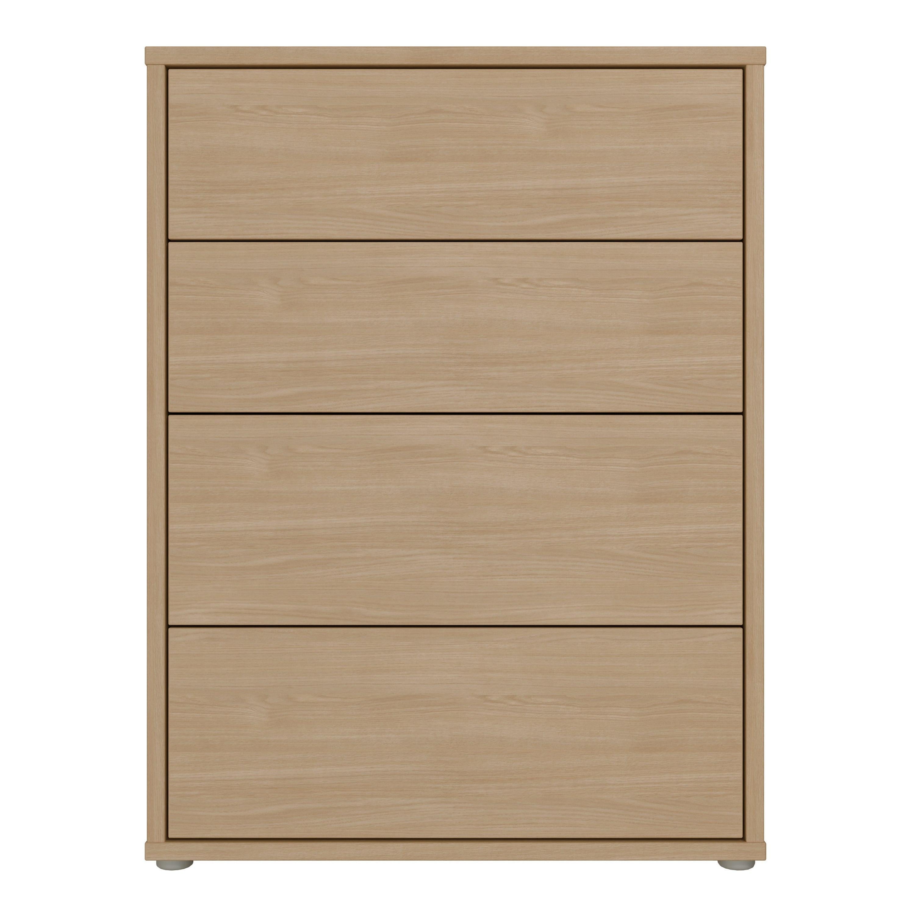 Alice Springs 4 Drawer Chest with Push-to-Open Drawers in Elegancia Oak and White - image 2
