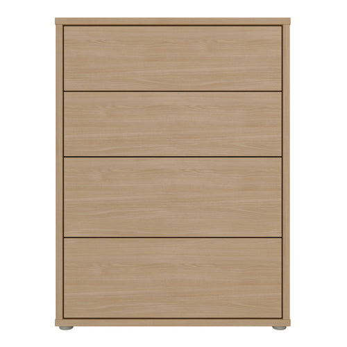 Alice Springs 4 Drawer Chest with Push-to-Open Drawers in Elegancia Oak and White - image 2