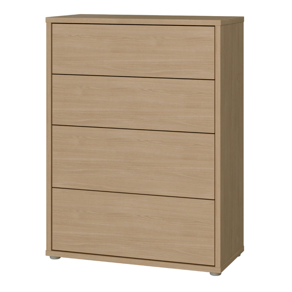 Alice Springs 4 Drawer Chest with Push-to-Open Drawers in Elegancia Oak and White - image 3