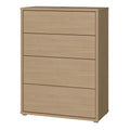 Alice Springs 4 Drawer Chest with Push-to-Open Drawers in Elegancia Oak and White - image 3